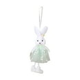 thumbnail image 1 of Easter Tutu Bunny Hanging Ornament, Soft Fabric Rabbit Pendant for Easter Tree, Window, Home & Car Decor, 1 of 6