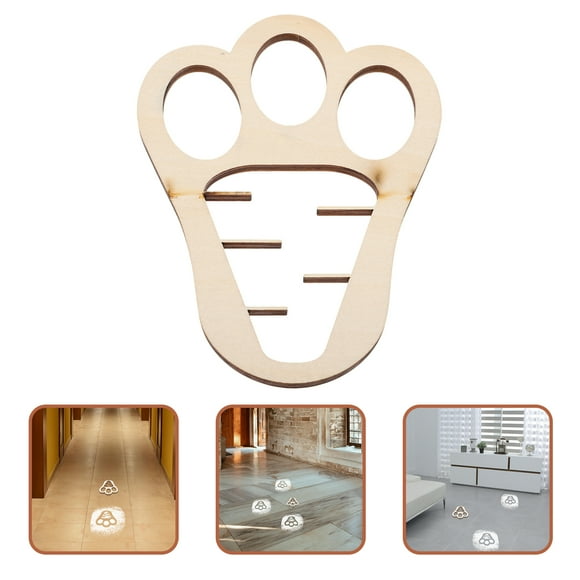 Unfinished Wooden Paw Print Cutout for Easter Craft and Spring Holiday Decor