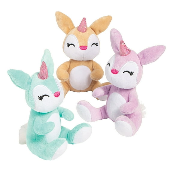 Easter Pastel Stuffed Unicorn Bunnies - 12 Pieces