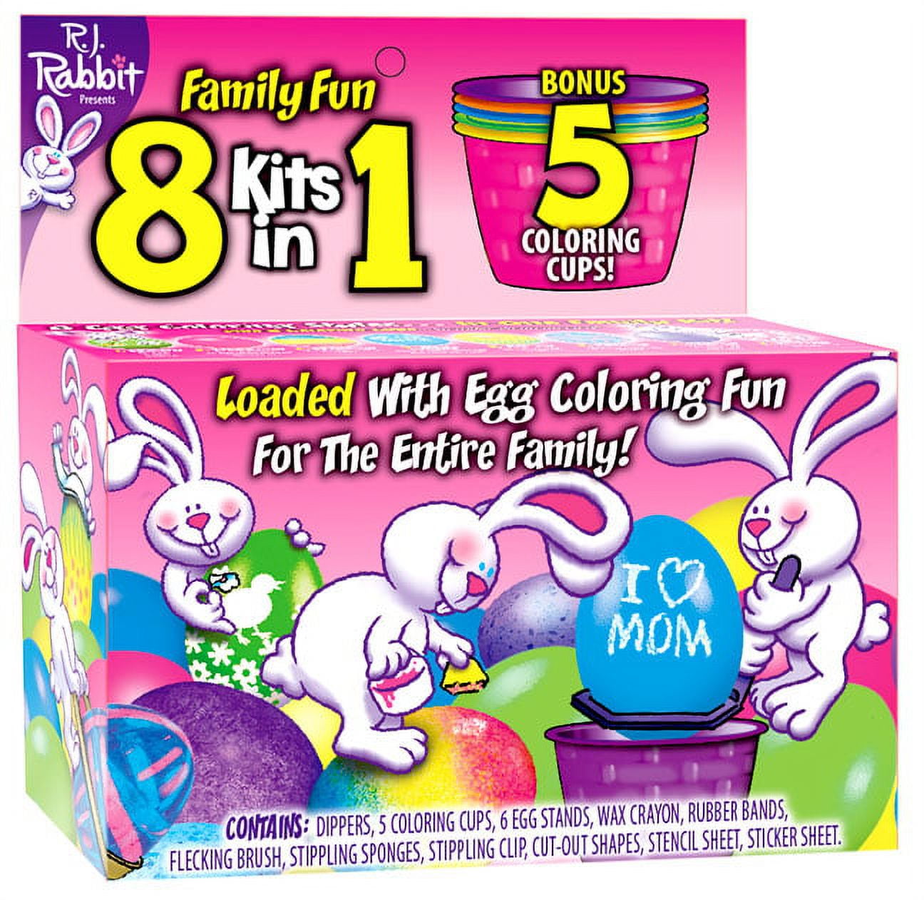 Easter Unlimited 8 in 1 Dye Egg Decorating Kit Unisex, Adult 1864