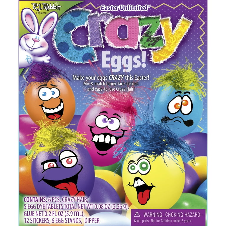 Easter Unlimited Crazy Eggs Dye Egg Decorating Kit, Adult 18-64