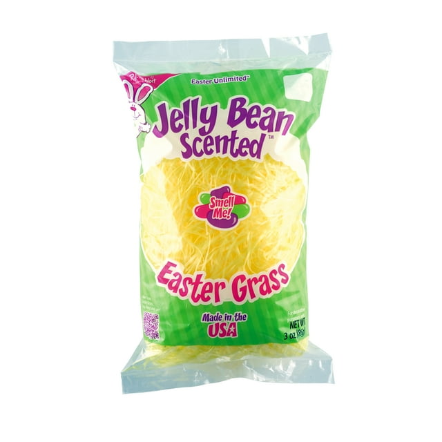 Easter Unlimited Jelly Bean Scented Plastic Easter Grass, Yellow, 3 oz