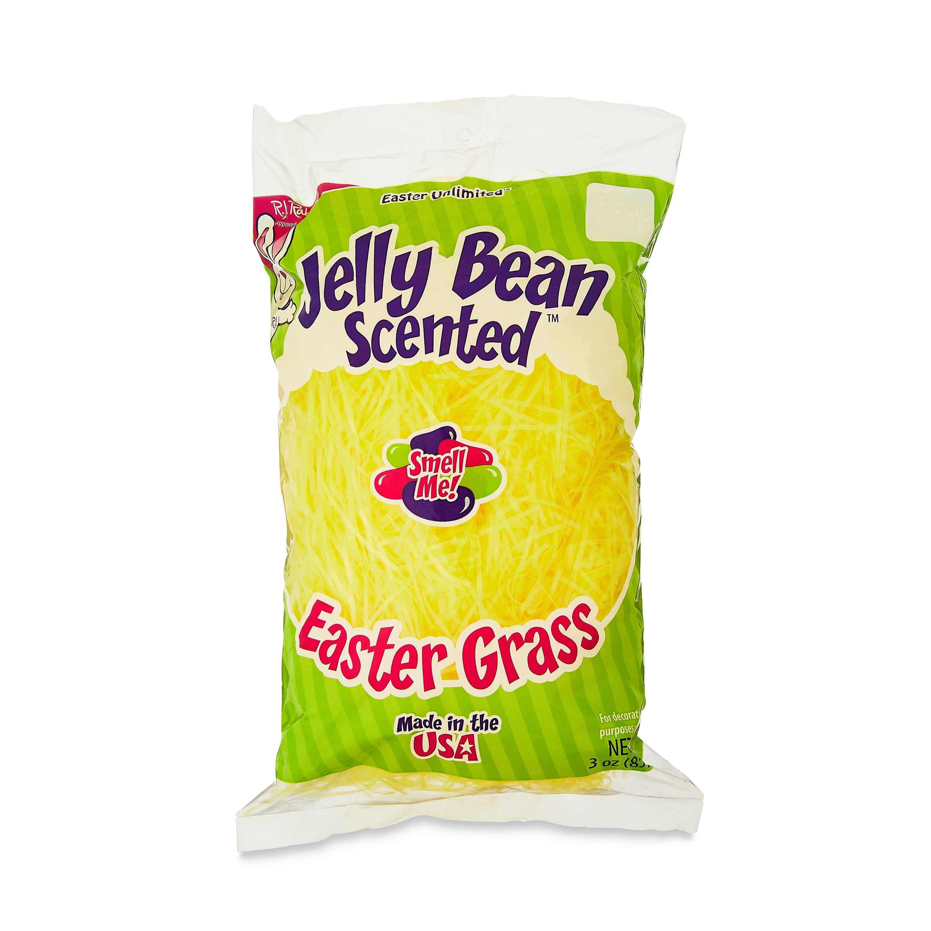 Easter Unlimited Jelly Bean Scented Plastic Easter Grass, Yellow, 3 oz