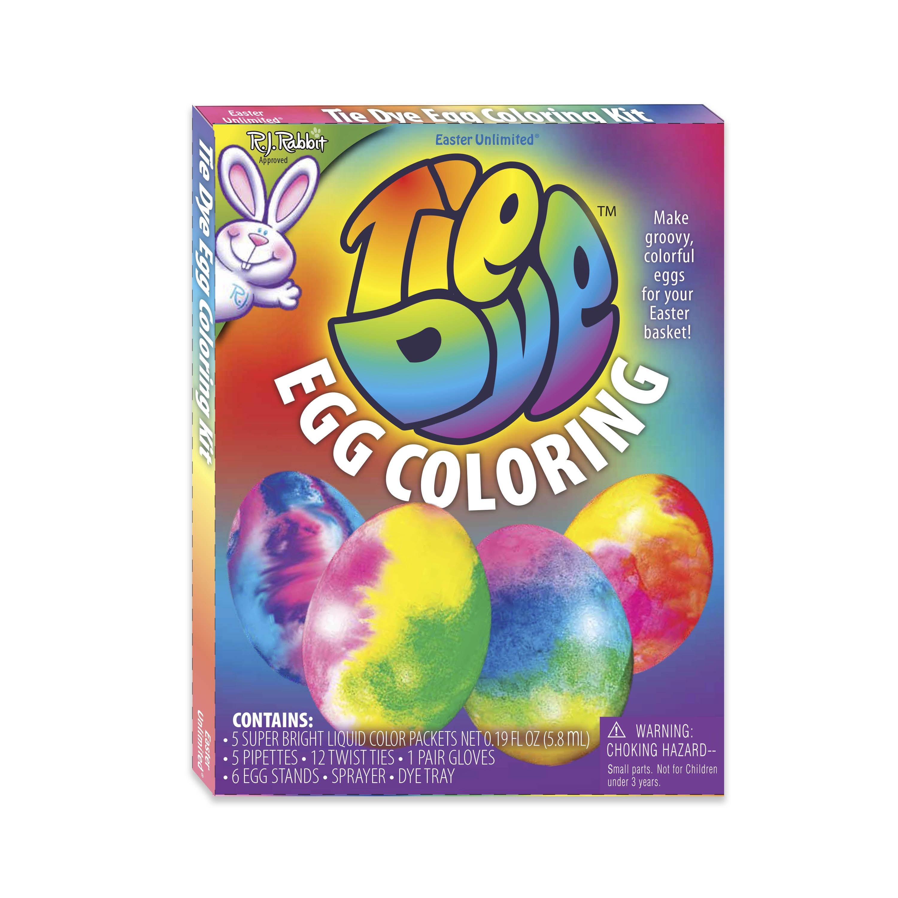 Easter Unlimited Tie Dye Egg Decorating Kit Unisex, Adult 1864, Multi