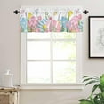 thumbnail image 1 of Easter Valance for Windows, Easter Eggs Flowers Butterfly Short Kitchen Window Treatment Curtain, Holiday Rustic Farmhouse Rod Pocket Valances Curtains for Living Room/Bedroom 54"x18", 1 of 6