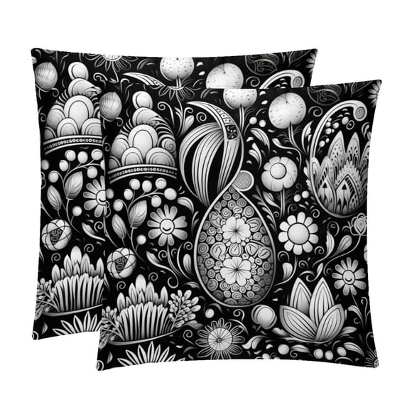 Easter Velvet Bed Pillow Set with Unique Patterns in Sizes 16x16, 18x18, and 20x20 Inches - Includes 2 Chair Pillow Covers,Bed Pillow for Any Occasion