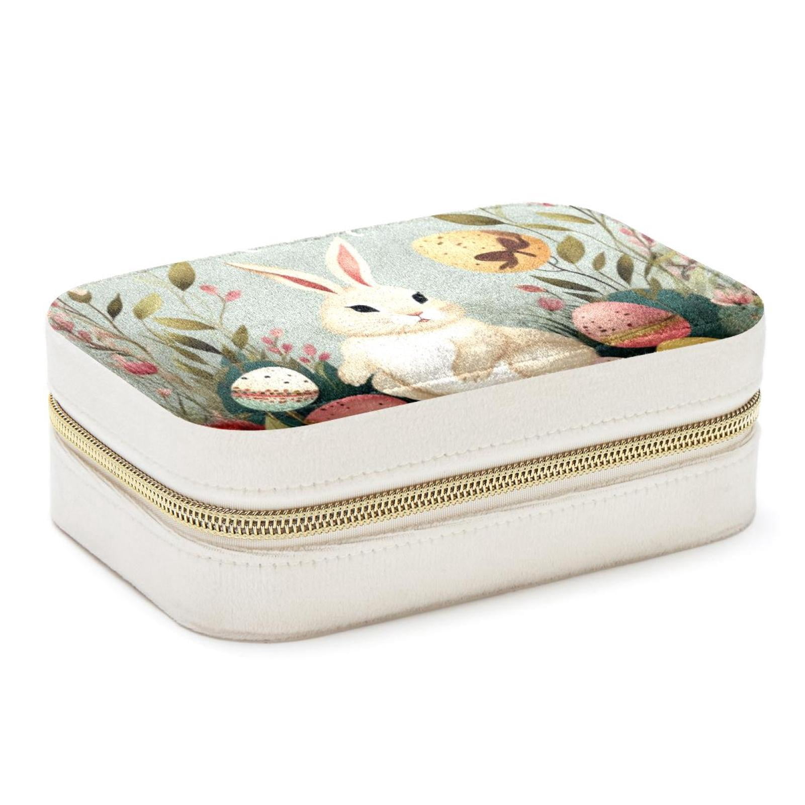 Easter Velvet Portable Decorative Box with Removable Compartment ...