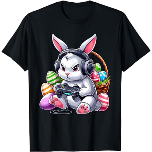 Easter Video Game Shirt Boys Kids Toddler Bunny Egg Hunting T-Shirt