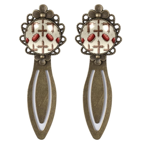 Easter Vintage Copper-Colored Lace Bookmarks Set - Stainless Steel Material - Gift for Book Lovers and Readers