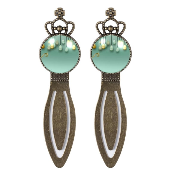 Easter Vintage Copper Crown-Shaped Bookmarks: Stainless Steel Material, Ideal Gift for Readers and Book Lovers - Set of 2 Bookmarks