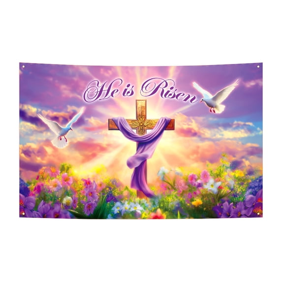 Easter Vinyl Backdrop with Bunny and Egg Patterns,Waterproof Party Decoration for Indoor Outdoor Photo Booth Props,Reusable Festive Background for Family Gatherings and Events