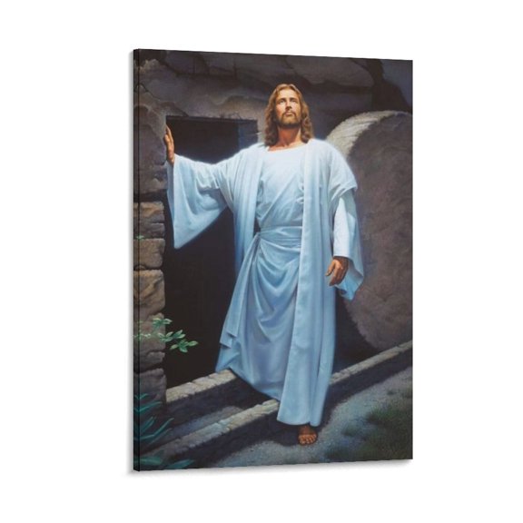 Easter Wall Art Jesus Walks Out of The Tomb Poster Empty Tomb Art Catholic Canvas Print Picture Print Wall Art Poster Painting Canvas Posters Artworks Gift Room Aesthetic 20x30inch(50x75cm)