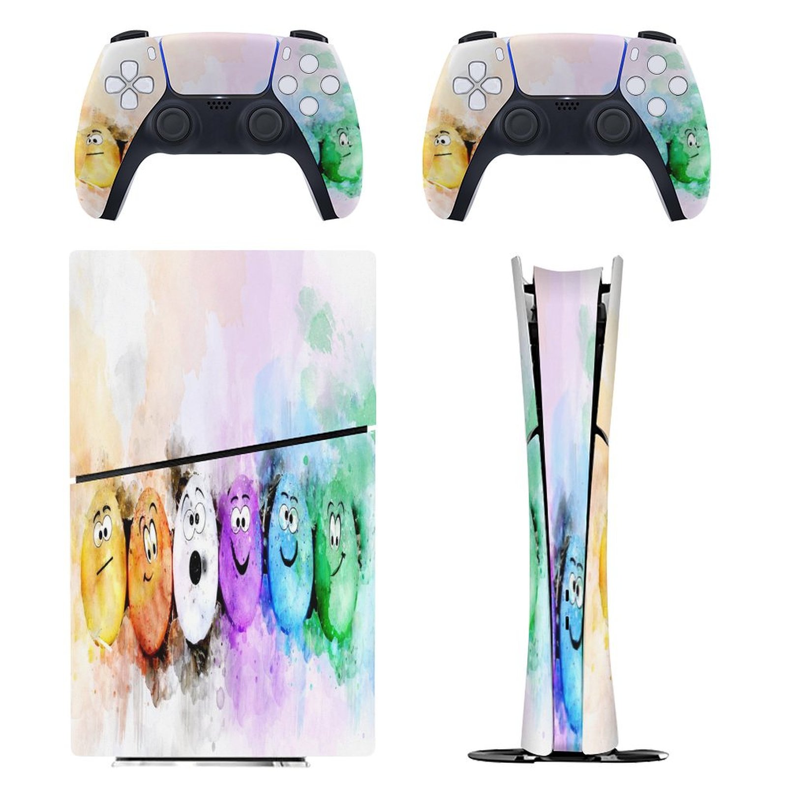 Easter, Watercolor, Eggs, Emoticons PS5/PS5 Slim Digital Disc Skin ...