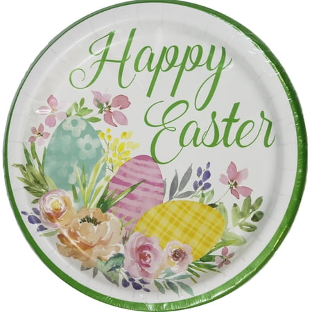 Easter 'Watercolor Pastel' Large Paper Plates (8ct)