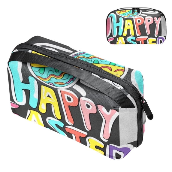 Easter Waterproof Oxford Cloth Travel Case for Electronic Devices, USB Organizer, Charger Organizer Travel Case, Phone Cable Organizer - 5.9x9.44x3.14 in