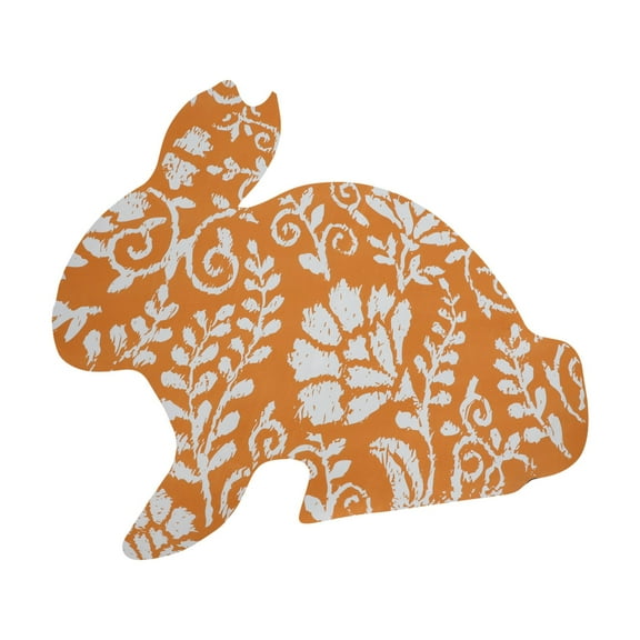 Easter Welcome Doormat Bunny Mat Rabbit Mat Non-Slip Easter Bunny Doormat Rabbit Shape Mats with Pattern Coir Doormat Spring Front Door Mat for Home Decor Easter Decorations Outdoor Mat