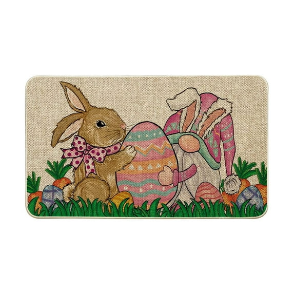 Easter Welcome Doormat Indoor Easter Doormat Easter Eggs Outdoor Mat Non Slip Front Porch Rug For Home Entrance Decoration