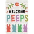 thumbnail image 1 of Easter Welcome Peeps Tin Sign Happy Easter Funny Rabbit Metal Sign Easter Day Wall Decor Gift For Home Easter Party Birthday Party Wall Plaque Decorations 8x12 Inc, 1 of 5