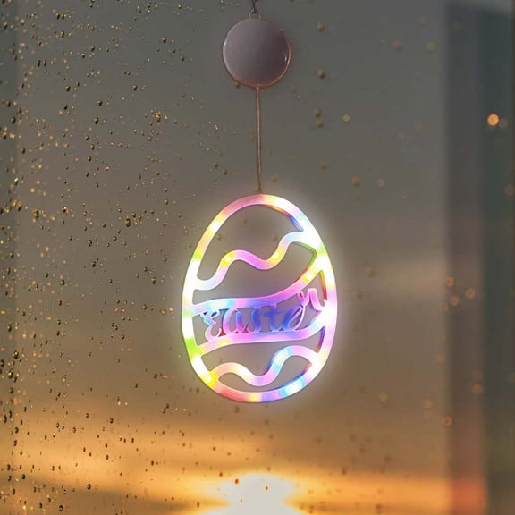 Easter Window Decorations Lights Easter Eggs Suction Cup Lantern
