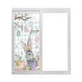 thumbnail image 1 of Easter Window Privacy Film, Spring Rabbit Colorful Eggs Tree Blue White Plaid Static Cling UV Sun Blocking Tint Film Heat Control Windows Films for Bedroom Bathroom, Window Stickers 17.7"x39.3", 1 of 7