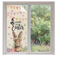 thumbnail image 1 of Easter Window Privacy Film, Spring Rabbit Eggs Roses Colorful Flags Leaves Static Cling UV Sun Blocking Heat Control Window Tint Day and Night, Non-Adhesive One Way Privacy Cover 35.4''x78.7'', 1 of 7