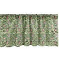 thumbnail image 1 of Ambesonne Easter Valance Pack of 2, Pastel Flowers Eggs Rabbits, 54"X18", Reseda Green Multicolor, 1 of 4