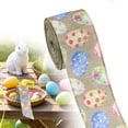 thumbnail image 1 of Easter Wired Edge Ribbons, Pastel Bunny Print Fabric Ribbons, Decorative Craft Ribbons for Easter Basket, Gift Wrapping Spring Wreath Making Ribbons, Easter Party Decor 1Roll, 1 of 9