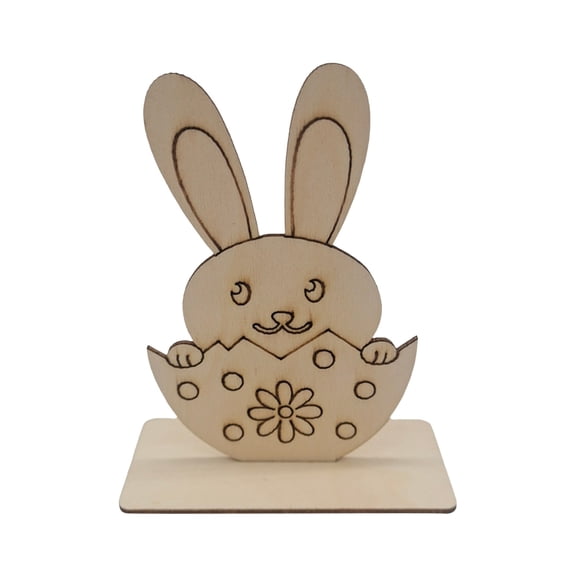 Easter Wooden Bunny Cutouts, Unfinished Wooden Bunny Cutout Easter Rabbit Cutouts for Easter Crafts Easter Spring Decorations Classroom Spring Decor Craft