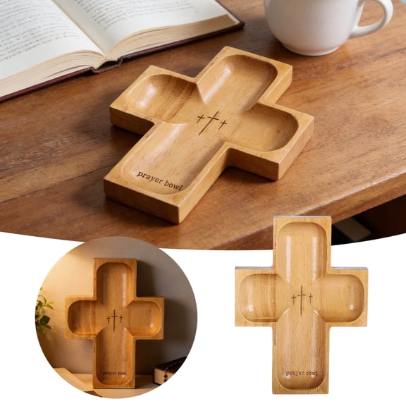 Easter Wooden Cross Charcuterie Boards Cute Bamboo Cross Shaped Cheese Board Salad Cake Plate Decorative Serving Platter for Gift Party Centerpiece Serving Tray Platter