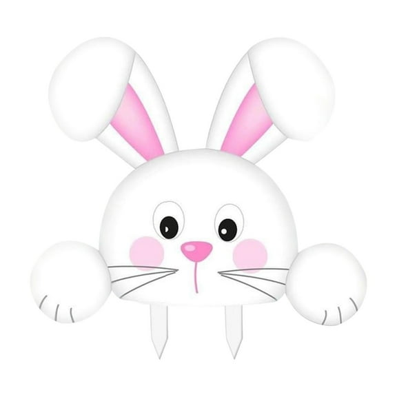 Easter Wooden Garden Stakes Decorations Easter Bunny Porch Yard Signs Adorable Rabbit Stakes for Spring Courtyard Patio Lawn Holiday Outdoor