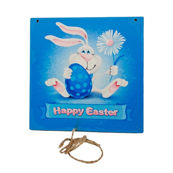 Easter Wooden Gifts Decor - Handcrafted Wooden Hanging Tags with Rope, 15x15cm, Perfect for Easter, Party Decor, Home & Kids Craft