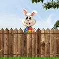 Easter Wooden Hanging Sign Wooden Wall Stickers Bunny Eggs Outdoor