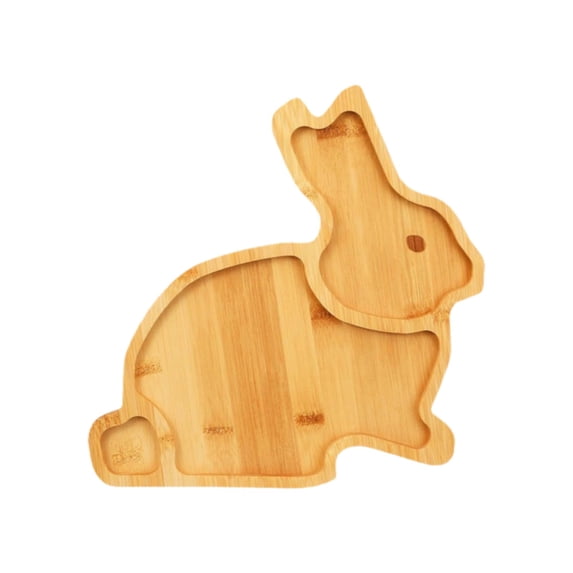 Easter Wooden Platter, Reusable Bunny Carrot Serving Tray Charcuterie Board Dinner Tray Candy Dish, Funny Easter Party Decoration (Rabbit)