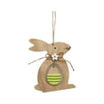 thumbnail image 1 of Easter Wooden Rabbit Heart Charm Festive Hanging Ornament for Home Spring Decoration Easter Decoration, 1 of 5