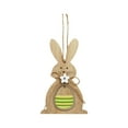 thumbnail image 1 of Easter Wooden Rabbit Heart Charm Festive Hanging Ornament for Home Spring Decoration Easter Decoration, 1 of 5