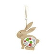 thumbnail image 1 of Easter Wooden Rabbit Heart Charm Festive Hanging Ornament for Home Spring Decoration Easter Decoration, 1 of 5