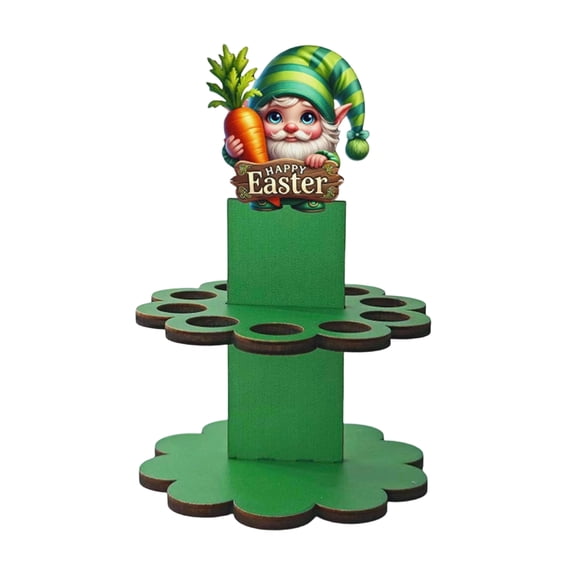 Easter Wooden Wallet Ornament – Rabbit-Themed Egg Display Stand for Holiday Table Decor, Festive Home & Party Decoration