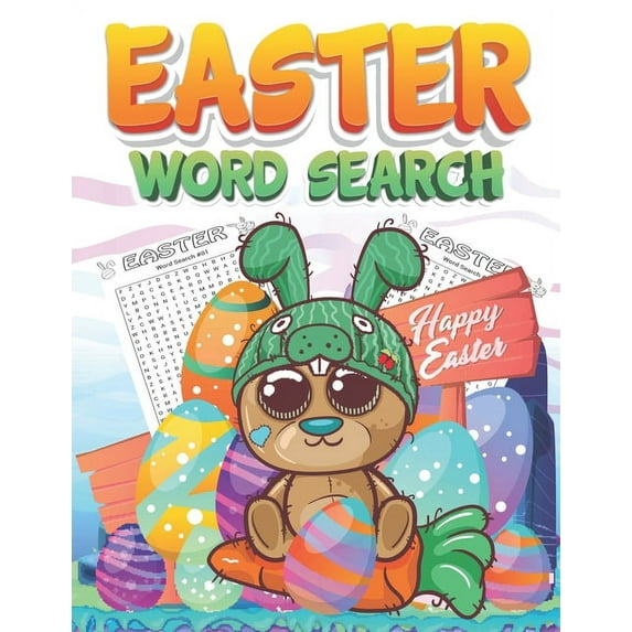 Easter Word Search: Spring Word Search, Easter Large Print Word Searches For Kids and Adults, (Paperback)