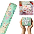 thumbnail image 1 of Easter Wrapping Paper, 19.6'' x 29'' Color Bunny Rabbits Easter Eggs Gift Wrap Paper, Wrapping Paper for Easter Gifts, Easter Basket Stuffers, Flower Bouquets, Birthday Baby Shower Wrapping Paper, B, 1 of 8