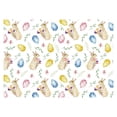 thumbnail image 1 of Easter Wrapping Paper Bunny Eggs, A Spring Holiday Gift Wrap Sheets, Easter Wrapping Paper with Hand-Painted Egg & Bunny Design, Foldable Sheets for Holiday Gift Baskets Boxes (20X28 Inch), 1 of 8