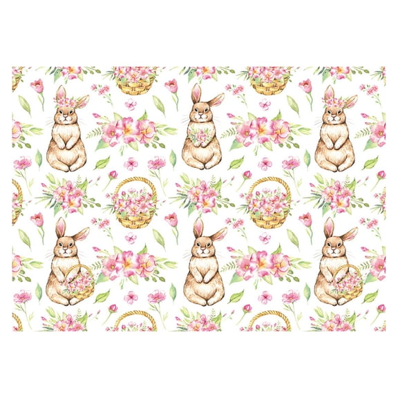 Easter Wrapping Paper, Bunny Wrapping Paper Roll, Holiday Wrap With Egg Bunny, Spring Easter Bunny Egg Pattern Decoration Wrapping Paper, 20x28 inches,1PC Foldable Sheets - Easy to Store
