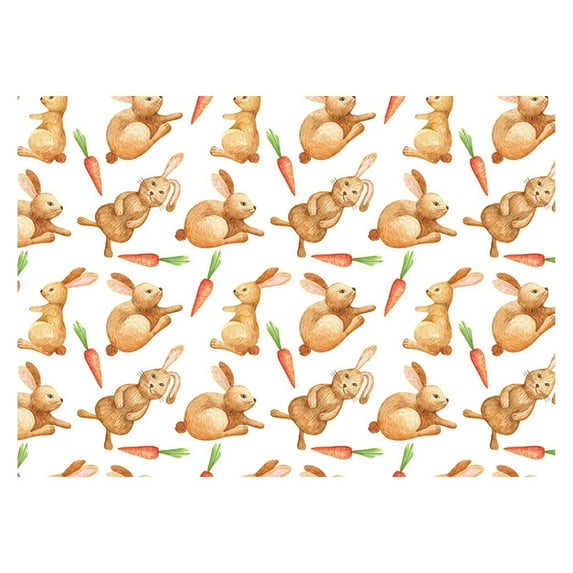 Easter Wrapping Paper with Hand-Painted Egg & Bunny Design, Foldable Sheets for Holiday Gift Baskets Boxes (20X28 Inch), Easter Wrapping Paper Bunny Eggs, F Spring Holiday Gift Wrap Sheets