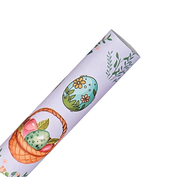 Easter Wrapping Paper Roll,1 Roll Easter Bunny Wrapping Paper Mini Roll,Easter Wrapping Paper Sheet,Pastel Retro Rabbit Daisy Gift Wrap Paper For Easter DIY Crafts Spring Party Supplies,19.6"x29.1"