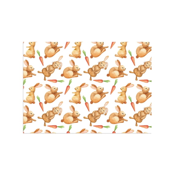 Easter Wrapping Paper for Party Favors, Classic Rabbit Egg Gift Wrap for Birthdays Decoration, Party Decorations, Supplies (E)