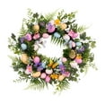 thumbnail image 1 of Easter Wreath 157 Inch Colorful Spring Decorations for Front Door Adorable Egg Wreath with Flowers Holiday for Doorways and Walls*2 Pack, 1 of 7