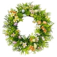 thumbnail image 1 of Easter Wreath Artificial Easter Egg Wreath for Front Door Easter Door Wreath Spring Wreath with Pastel Eggs and Mixed Twigs for Easter Home Decor, 1 of 6