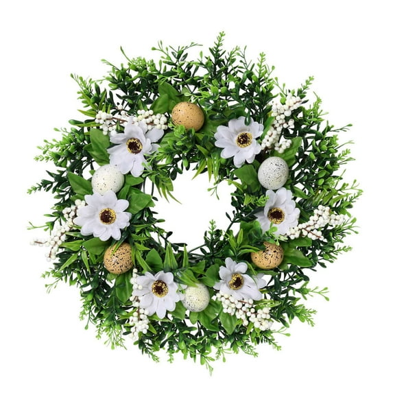 Easter Wreath Artificial Easter Egg Wreath for Front Door Easter Door Wreath Spring Wreath with Pastel Eggs and Mixed Twigs for Easter Home Decor