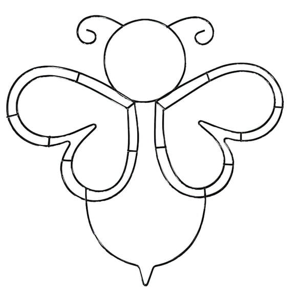 Easter Wreath Bunny Wire Wreath Form Garden Bunny Shaped Form Frame for Easter DIY Craft Rabbit Decor Project Indoor Outdoor Holiday Door Porch Hanging Decor