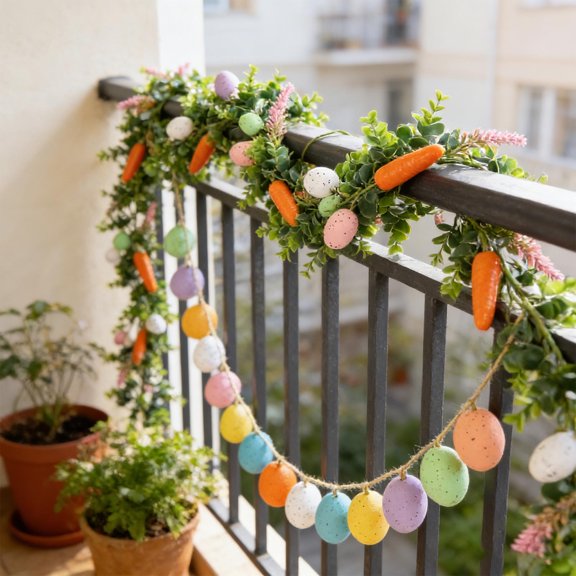 Easter Wreath,Egg Vine Wreath,Spring Door Decor,Colorful Egg Leaf Branch Design,Easter Indoor Outdoor Patio Porch Home Decor