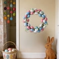 thumbnail image 1 of Easter Wreath for Front Door - 10.6 Inch Bunny and Egg Garland, Artificial Spring Door Hanging Decor, Blue Rabbit Ornaments for Home Party and Wall Display, 1 of 6